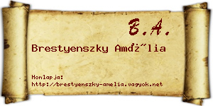 Brestyenszky Amélia névjegykártya